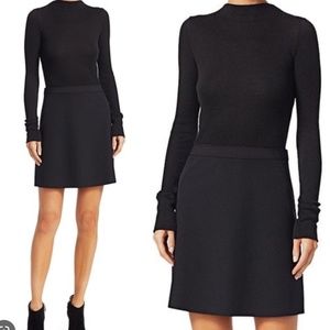 Theory Mock Mini Combo Dress in Black - Size 4
